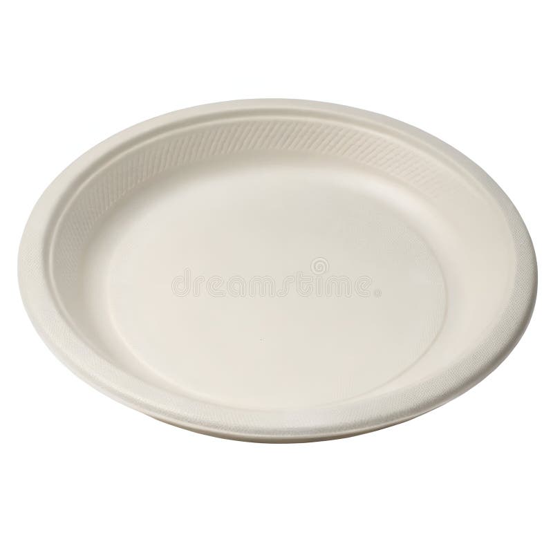 Disposable Plate Isolated on White Background vector illustration