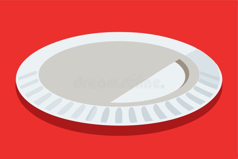 Disposable Plate vector art illustration stock illustration