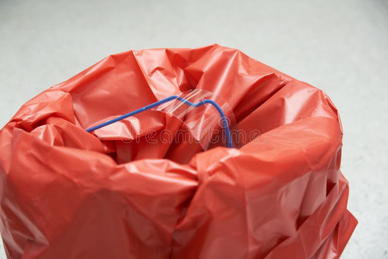 Protective Eyewear in Surgical Garbage Bin Stock Image Image of