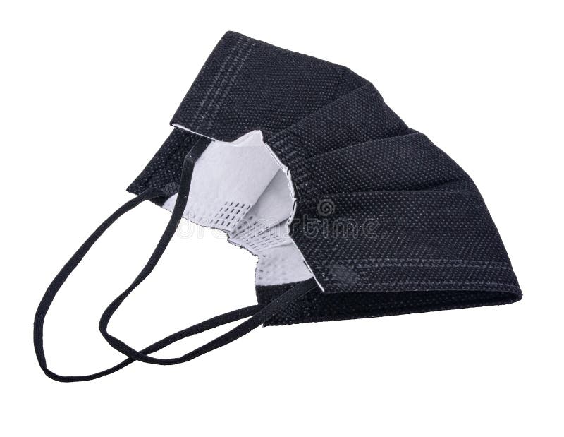 Disposable Protective Face Black Mask Stock Photo Image of face