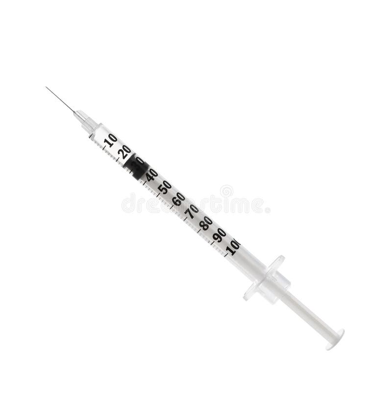 Disposable Syringe with Needle on White Stock Photo Image of