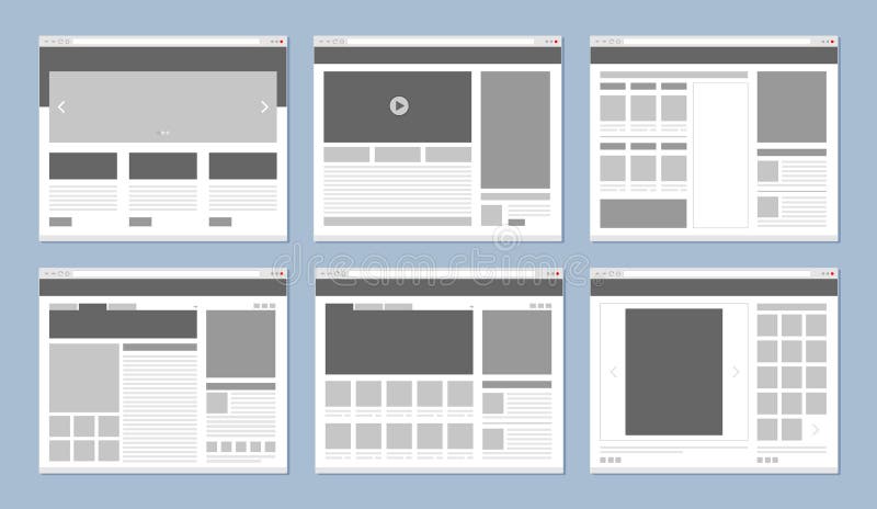 Disposi??o do Web site Janela do browser do Internet do molde dos p?gina da web com bandeiras e projeto do vetor dos ?cones dos e ilustração do vetor Disposi??o do Web site Janela do browser do Internet do molde dos p?gina da web com bandeiras e projeto do vetor dos ?cones dos e ilustração do vetor