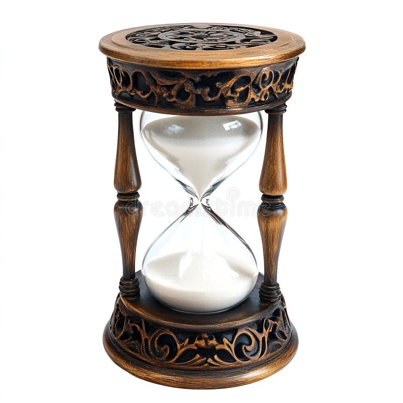 Dispositivo Di Misurazione Tempo Timer Di Legno Di Legno Elegante illustrazione vettoriale