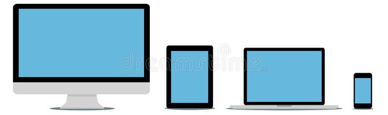 Dispositivo digital moderno de la tecnología de la colección plana del diseño ilustración del vector Dispositivo digital moderno de la tecnología de la colección plana del diseño ilustración del vector