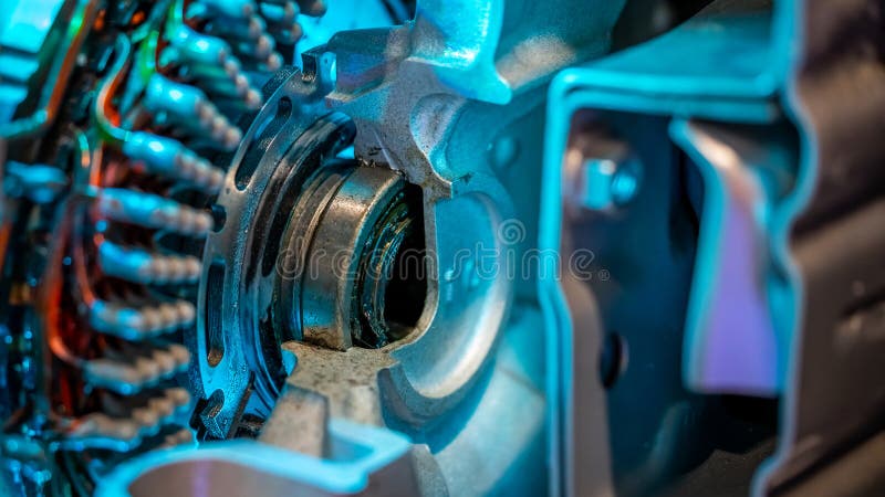 Dispositivo mecânico industrial do componente de motor fotografia de stock Dispositivo mecânico industrial do componente de motor fotografia de stock