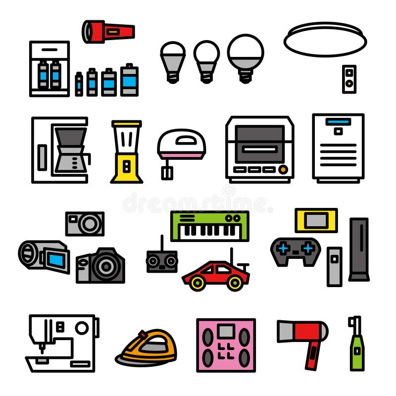 Dispositivos eléctricos 02 ilustración del vector Dispositivos eléctricos 02 ilustración del vector