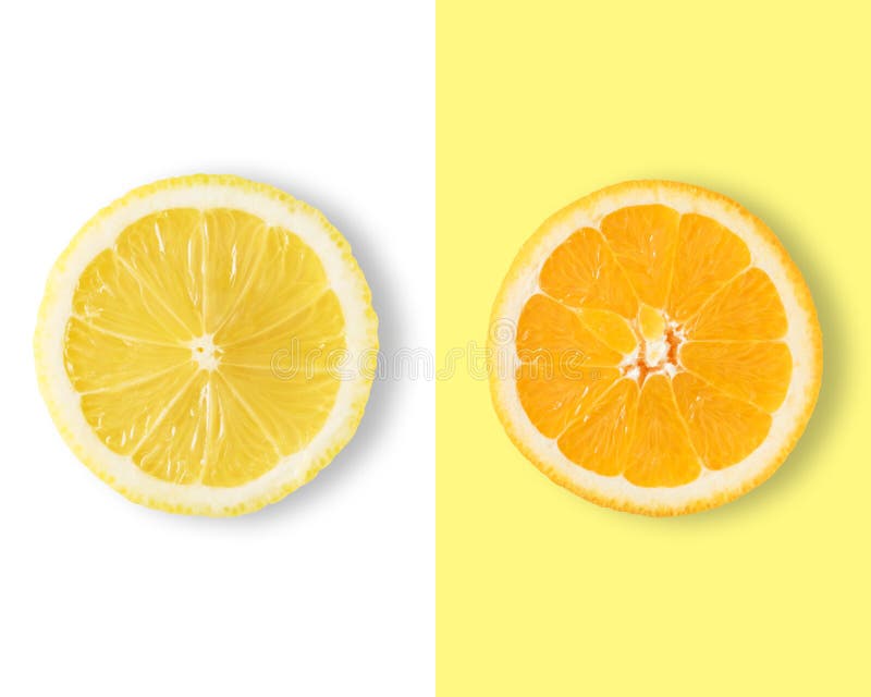 Disposição criativa feita do limão e da laranja imagem de stock Disposição criativa feita do limão e da laranja imagem de stock
