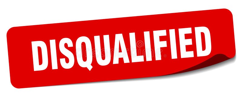Disqualified sticker. disqualified label vector illustration
