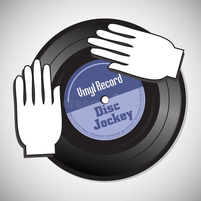 Disque vinyle de jockey de disque illustration libre de droits Disque vinyle de jockey de disque illustration libre de droits