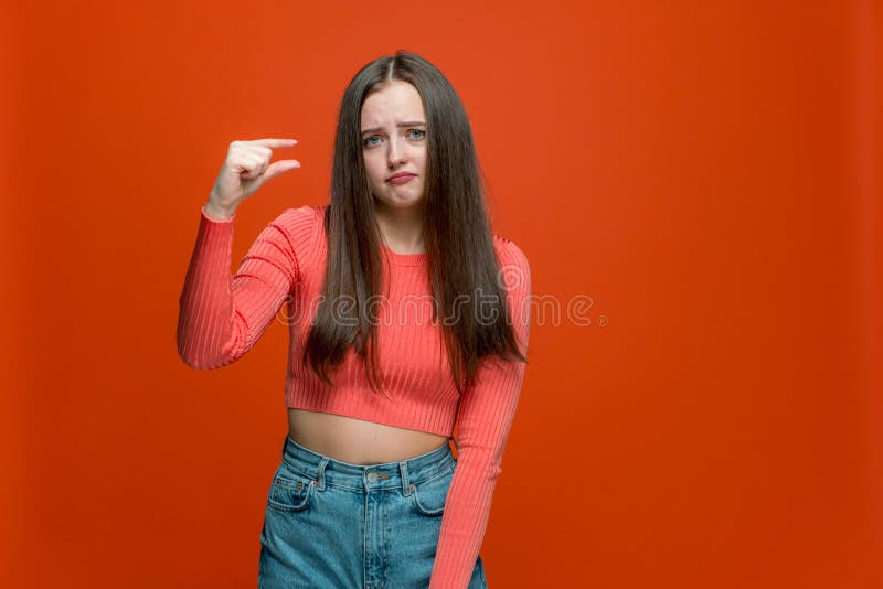 Showing Small Thing Gesture Hand Gesture Stock Photo 532005904