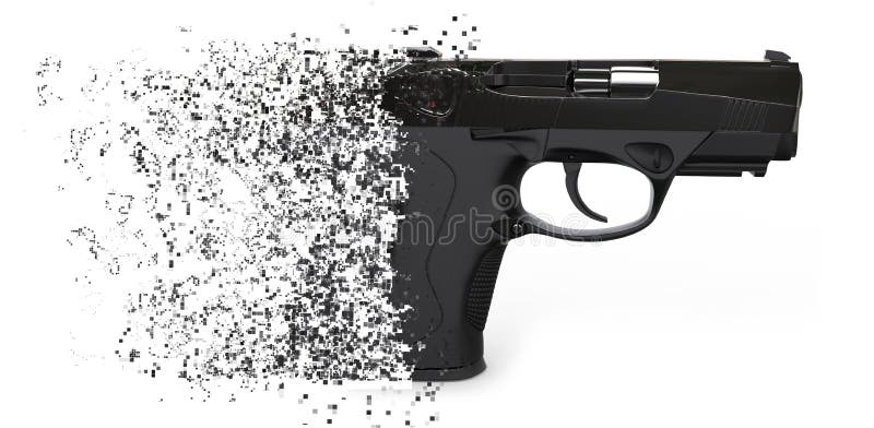Dissolving semi automatic pistol royalty free illustration Dissolving semi automatic pistol royalty free illustration