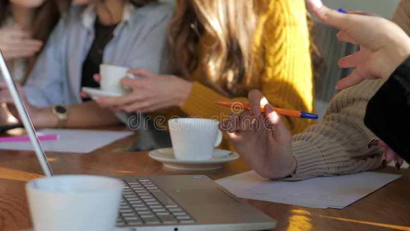 Distance Education Concept. Young Girl Students Learning by Video Conference Calling on Laptop, Making Notes Talking by Stock Video - Video of keyboard, phone: 202787609