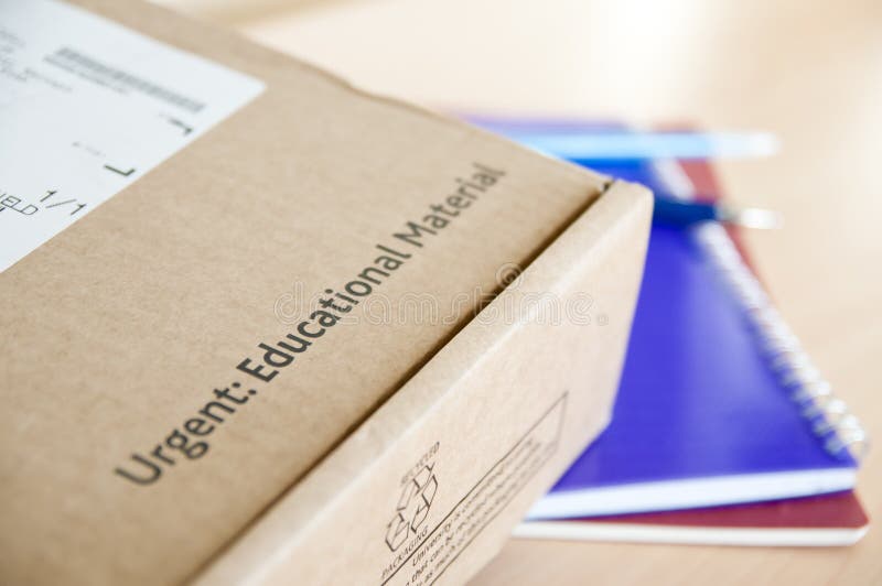 Distance learning delivery stock photos