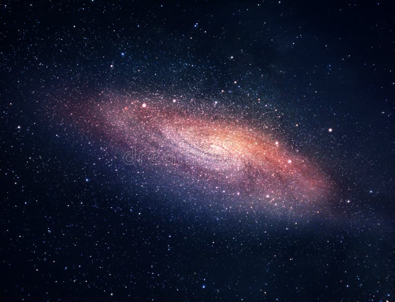 Obrázek světlé spirální galaxie s myriády hvězd.