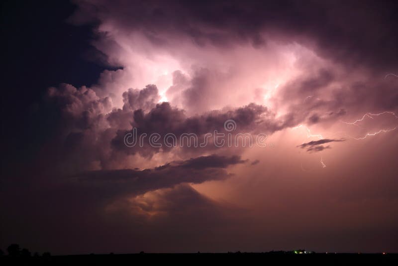 Lightning through the Clouds Stock Photo Image of cumulonimbus