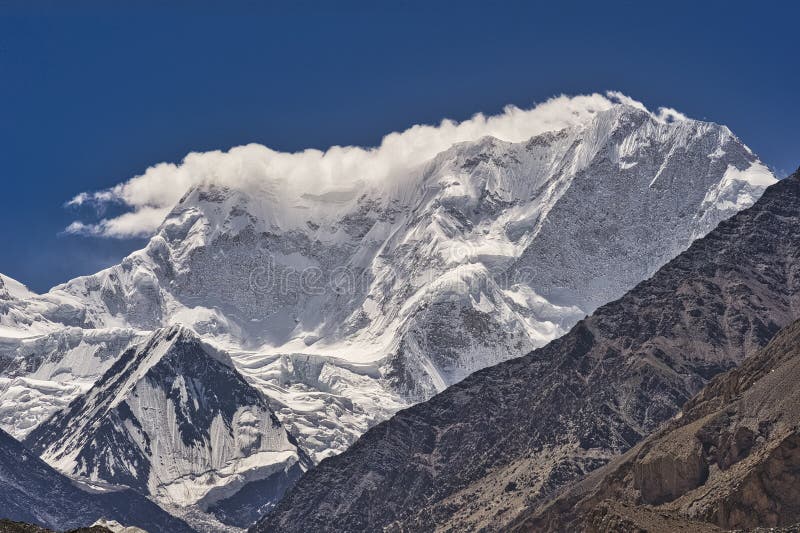 Disteghil Sar 7,885 m or Distaghil Sar is the highest mountain in the Shimshal Valley, part of the Karakoram mountain rangeDistegh