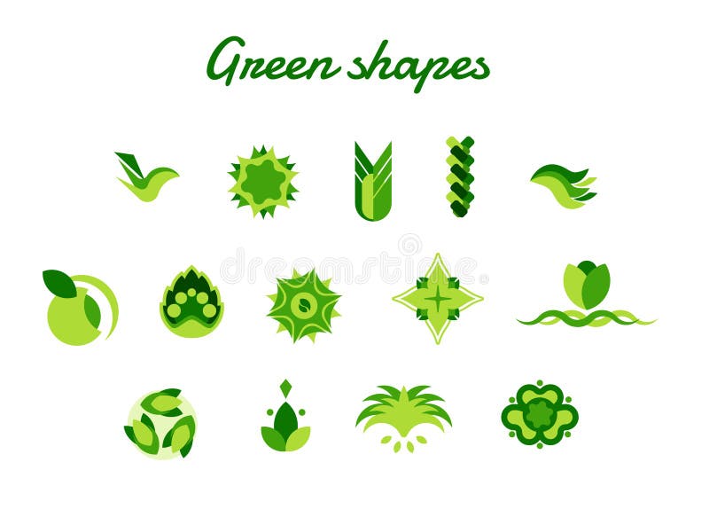Distintivi verdi astratti di vettore di logo dell'ambiente illustrazione vettoriale Distintivi verdi astratti di vettore di logo dell'ambiente illustrazione vettoriale