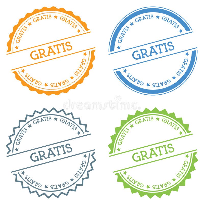 Distintivo gratuito isolato su fondo bianco royalty illustrazione gratis Distintivo gratuito isolato su fondo bianco royalty illustrazione gratis