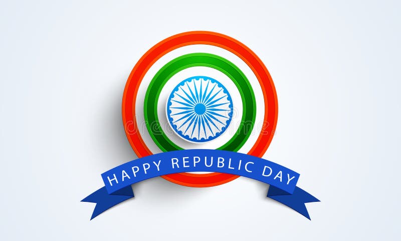 Distintivo o etichetta indiano felice di celebrazione di giorno della Repubblica royalty illustrazione gratis Distintivo o etichetta indiano felice di celebrazione di giorno della Repubblica royalty illustrazione gratis