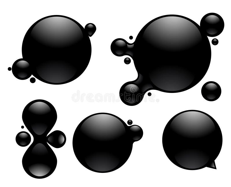 Distorsione del bottone dal liquido dell'inchiostro illustrazione di stock Distorsione del bottone dal liquido dell'inchiostro illustrazione di stock