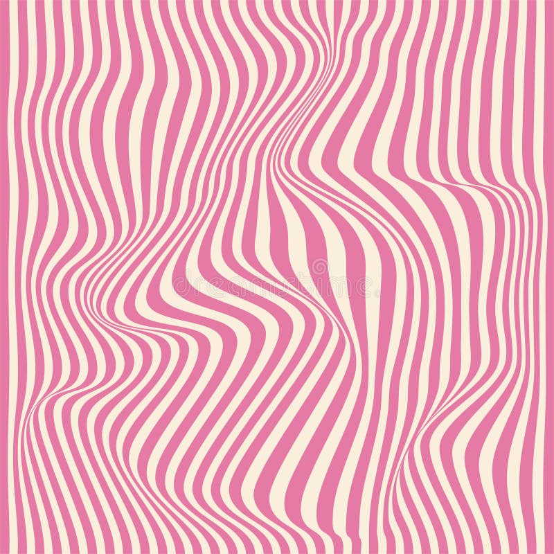 Distorted lines square background. Groovy color lines abstract background. Trendy psychedelic retro style backdrop vector illustration