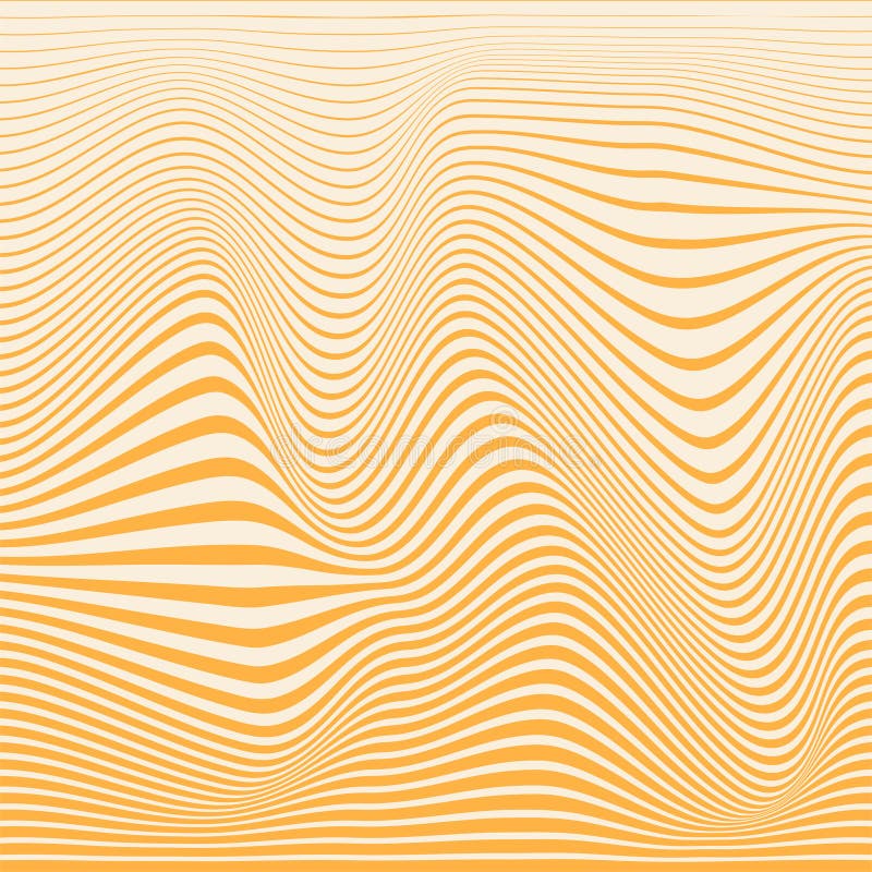 Distorted lines square background. Groovy color lines abstract background. Trendy psychedelic retro style backdrop stock illustration