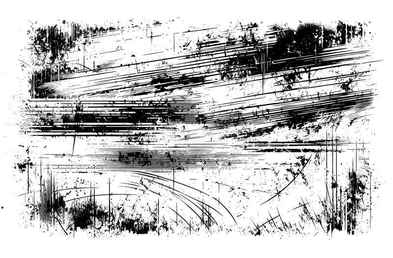 Distress vector old black grunge scratch metal background. Rust black rust overlay crack dirt rusty grunge pattern. royalty free illustration