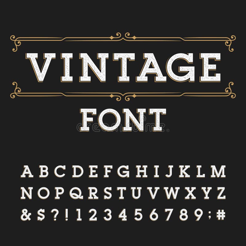 Download Distressed Alphabet Vector Font. Stock Vector ...