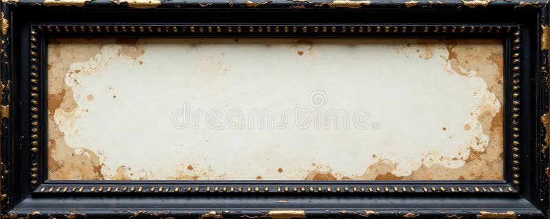 Distressed black frame, subtle gold highlights, background, black and gold, aged royalty free illustration