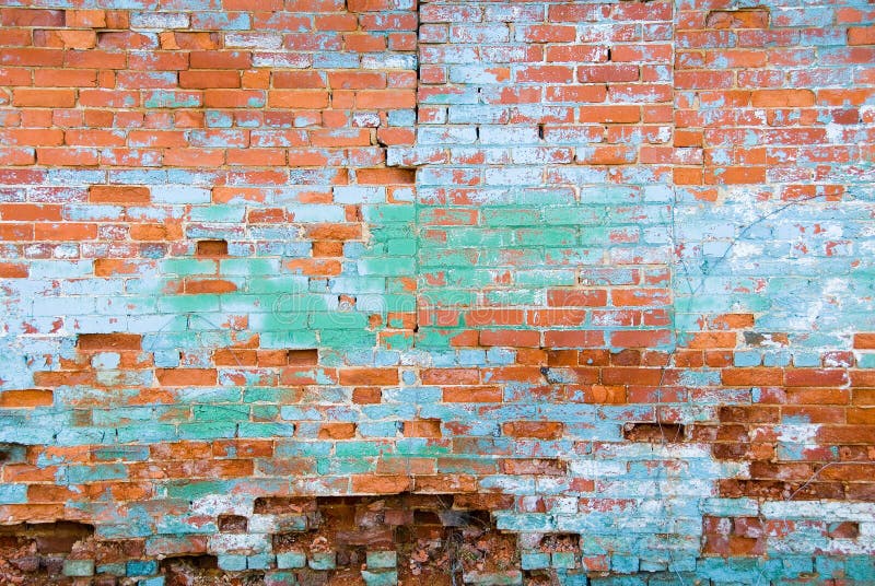Distressed Brick Wall stock image. Image of worn, dingy 480277