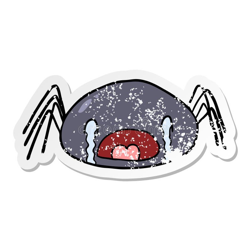 Halloween Spider Tarantula Crying Animals Bug Insects Cute Cartoon Sticker  Stick Icon Decal Label Drawing Illustration Retro Doodle Freehand Free Hand  Drawn Quirky Art Artwork Funny Character Kawaii Stock Illustrations – 2