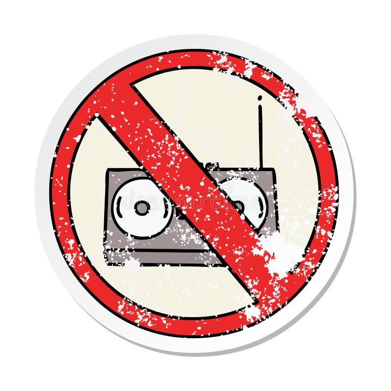 No Radio Allowed stock illustration. Illustration of sign 47259028