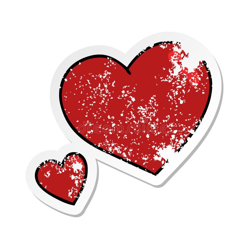 Cute girly stickers cartoon doodle hearts Vector Image