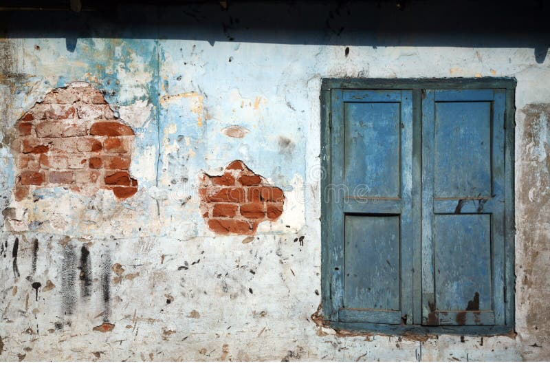 Distressed wall in cochin, india stock photo