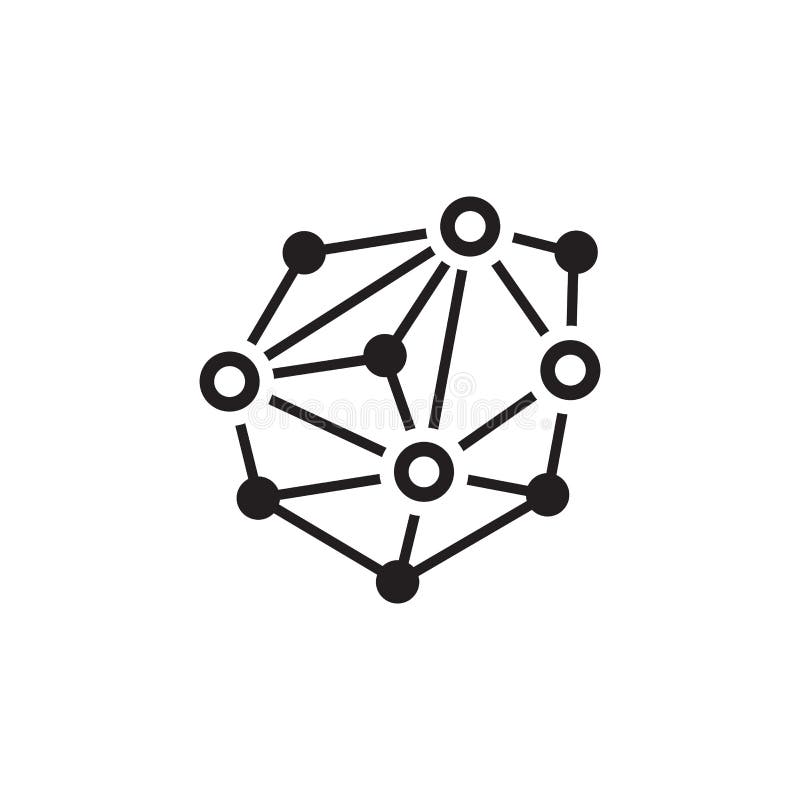 Distributed Network Icon. stock illustration Distributed Network Icon. stock illustration