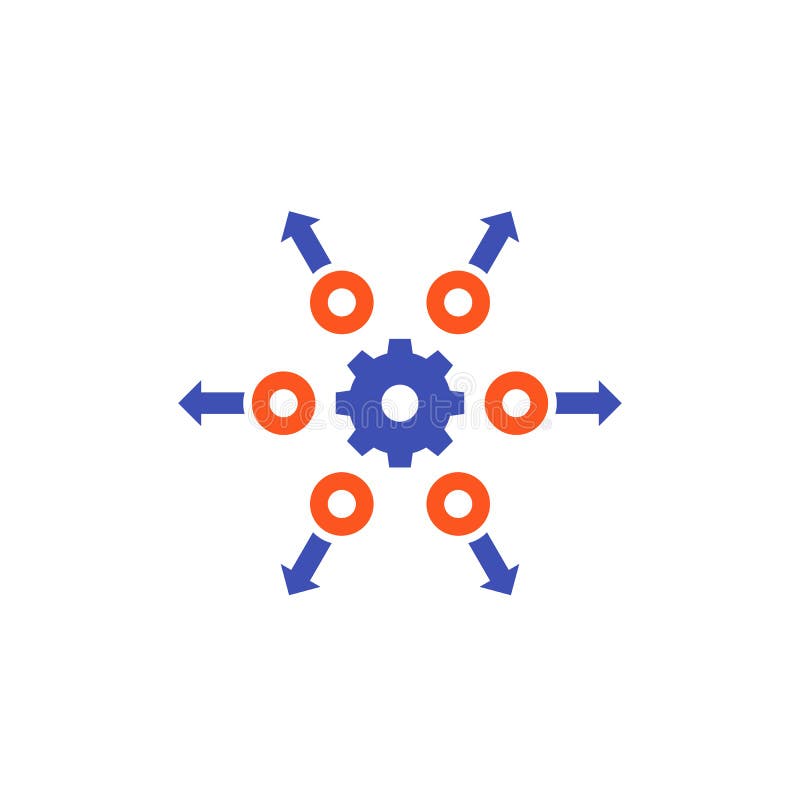 Distribution, Expansion Vector Icon Stock Illustration Illustration