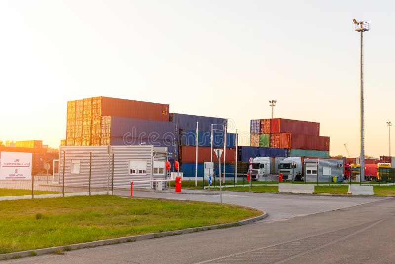 Distribution Warehouse Container Shipping Stock Image Image of truck, international 137248605