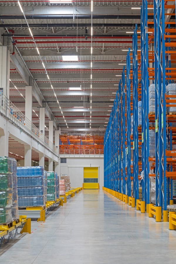 Long Distribution Warehouse Stock Photo Image of sliding, flow 204808838