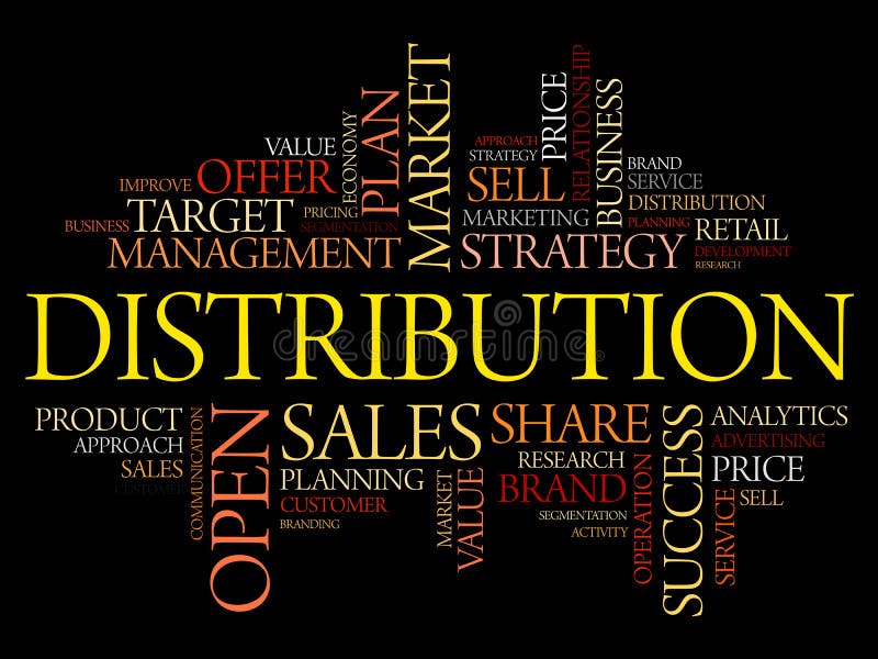 Distribution Word Cloud Collage Stock Illustration Illustration of
