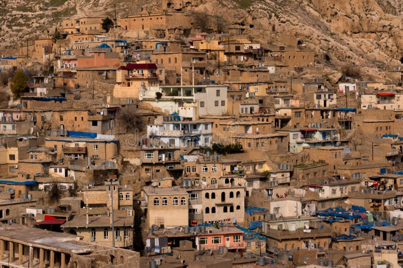 Distrito Antigo de Akre Aqrah, Curdistão do Iraque imagens de stock
