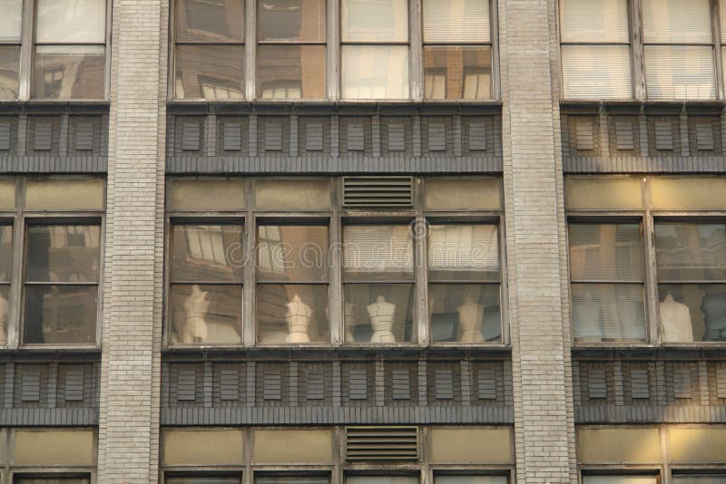 Fashion district in New York City – an abandoned building of a couturier. Fashion district in New York City – an abandoned building of a couturier