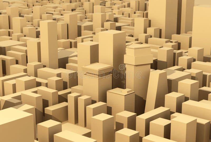 Distrito da cidade moderno ilustração royalty free