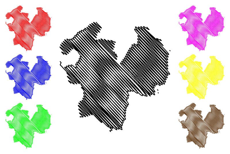 Distrito de arlesheim suiza cantón de confederación suiza de basellandschaft o baselcountry baselland o baselbiet mapa ilustración vectorial parrafbble sketch bezirk arlesheim mapa