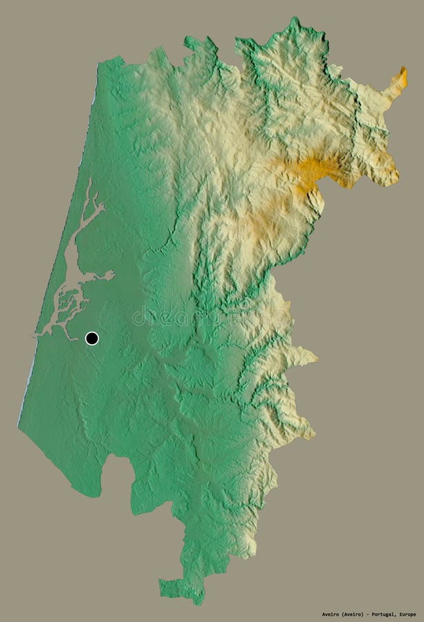 Aveiro mapa distrito de portugal ilustração vetorial