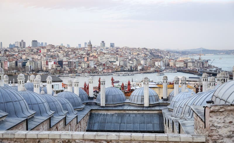 Distrito de Galata e de Karakoy em Istambul, Turquia fotos de stock Distrito de Galata e de Karakoy em Istambul, Turquia fotos de stock