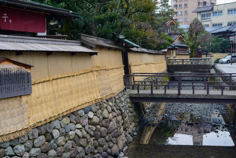 Nagamachi was a samurai district located at the foot of the former Kanazawa Castle, where samurai and their families used to reside. The area preserves a historic atmosphere with its remaining samurai residences, earthen walls, private entrance gates, narrow lanes and water canals. Nagamachi was a samurai district located at the foot of the former Kanazawa Castle, where samurai and their families used to reside. The area preserves a historic atmosphere with its remaining samurai residences, earthen walls, private entrance gates, narrow lanes and water canals.