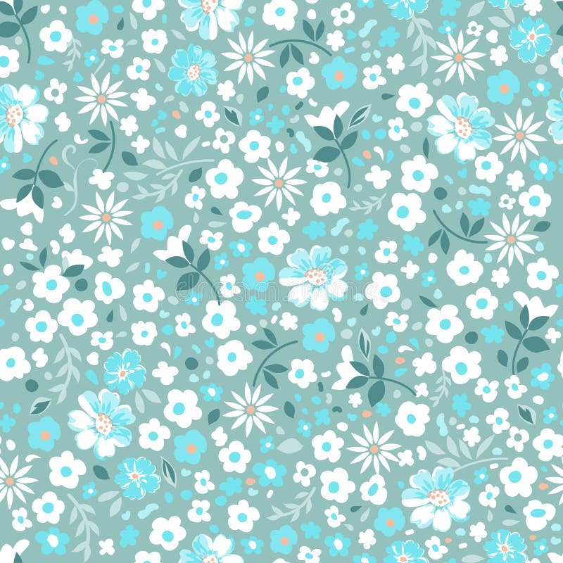 Ditsy white floral ~ seamless royalty free illustration