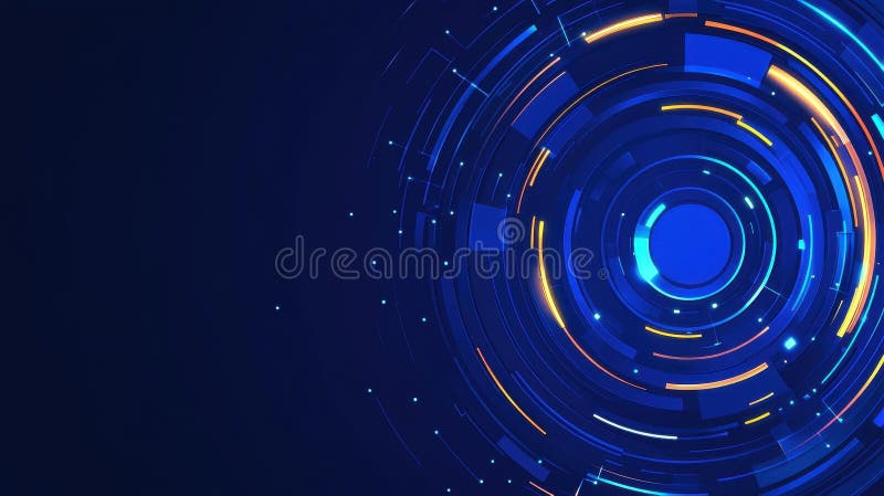Dive into this blue abstract tech backdrop, perfect for adding your own text or creative touch for modern designs stock illustration