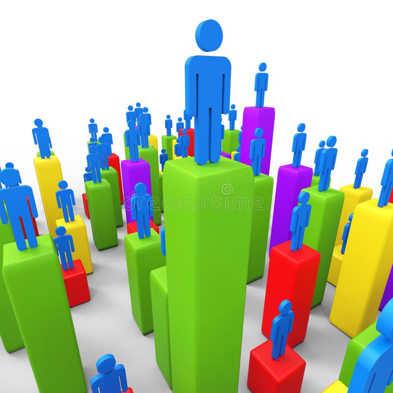 Dive Individuals Means Mixed Bag E Differenza Illustrazione di Stock