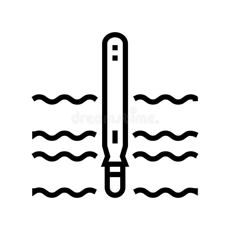 Diver float line icon vector illustration sign stock illustration